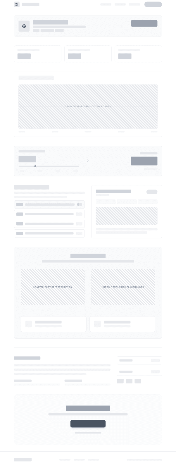 Wireframe de baja fidelidad de la propuesta de inversión de Holdo